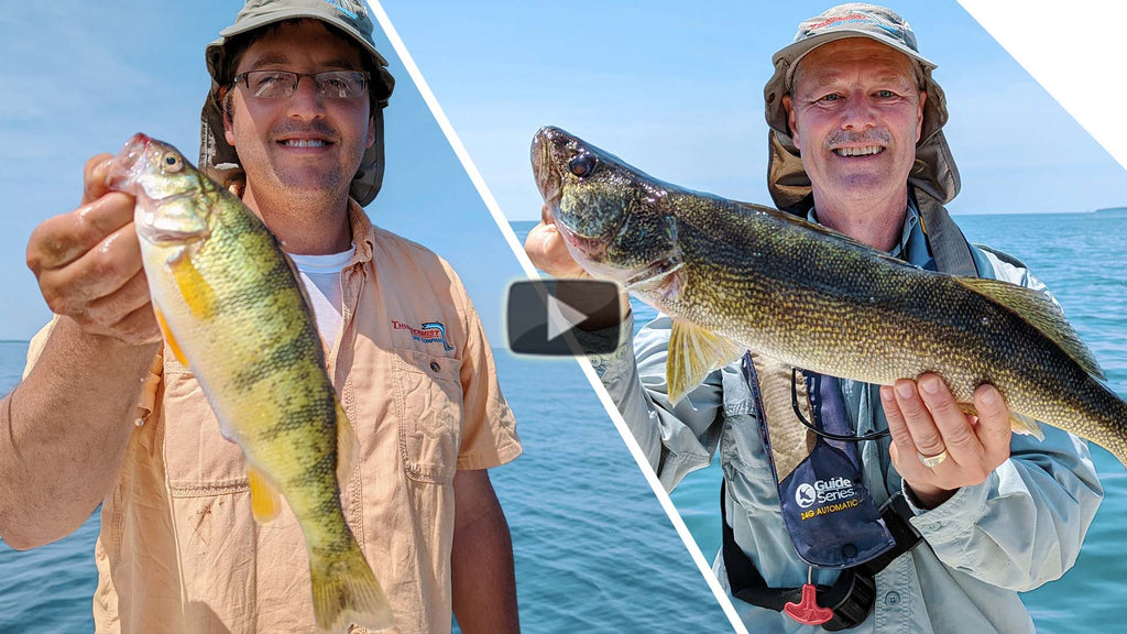Walleye perch combo - One-two punch! Live bait and artificial bait