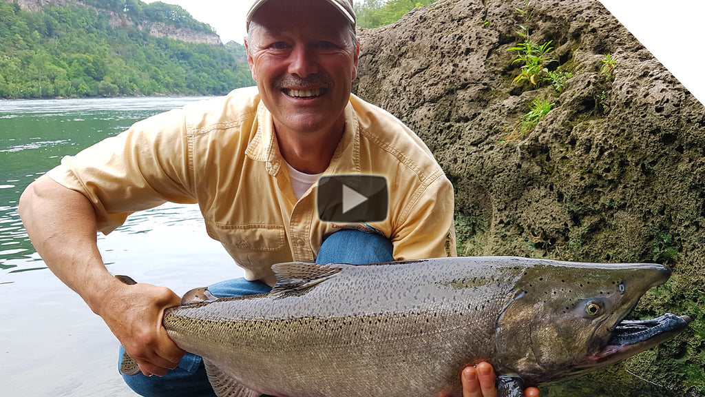 Salmon Niagara River Fishing from Shore with the Stingeye Spinner