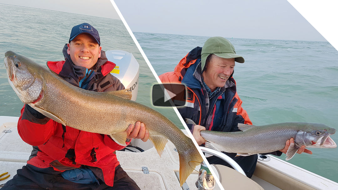 Winter bottom jigging for lake trout