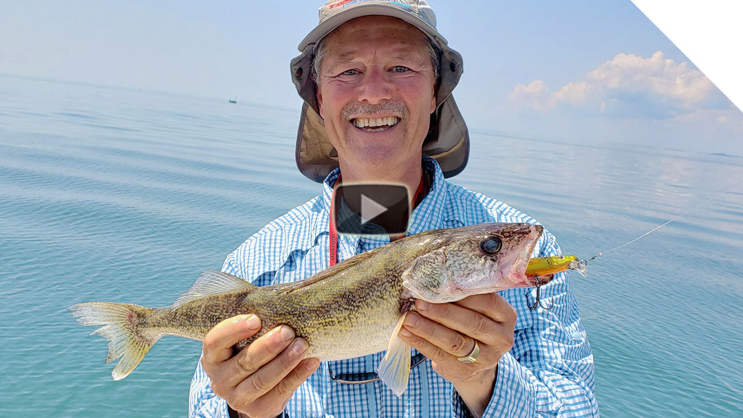 In-line trolling technique for catching walleye