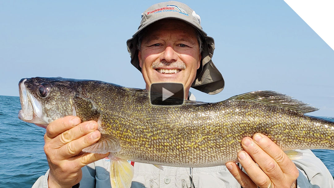 Jigging spoon walleye with the stingnose peanut bunker