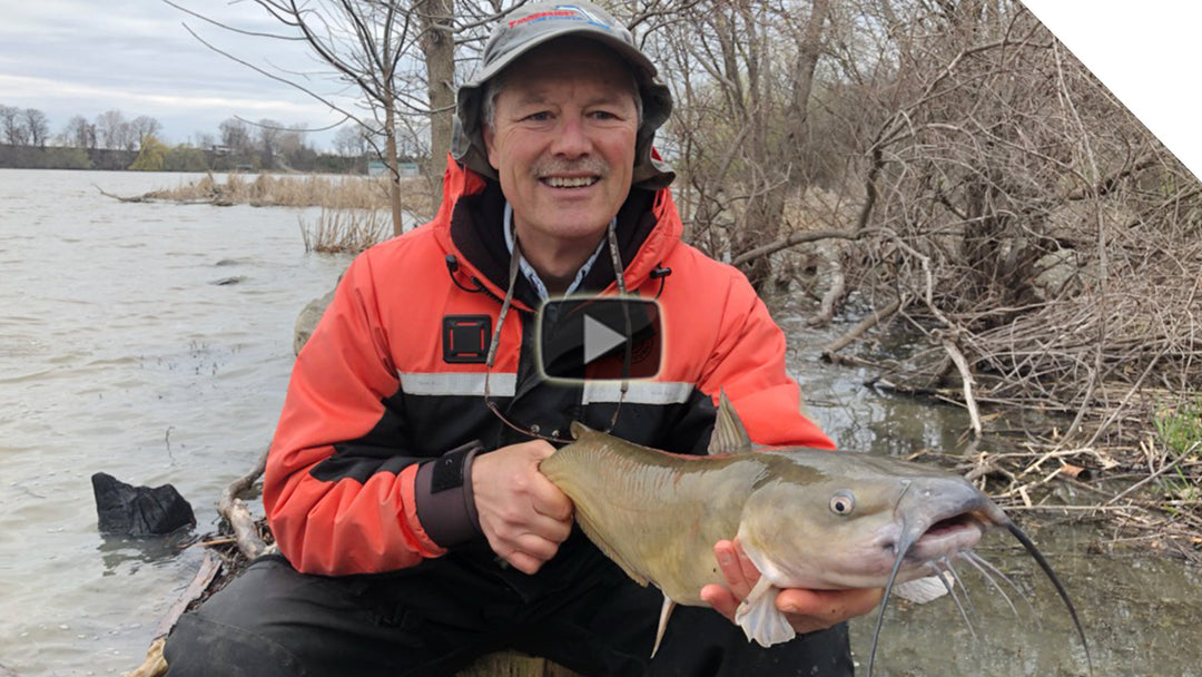 Shoreline channel catfish, featuring the zip line sinker slide