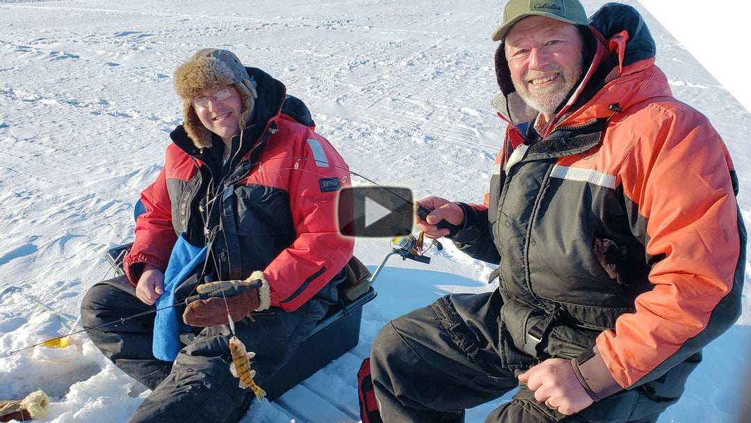 Ice Fishing for Perch using new Eye Drops