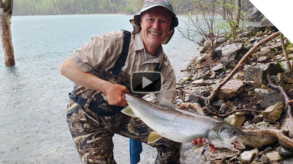 Steelhead lost - Lake trout landed. Boatless, shore fishing