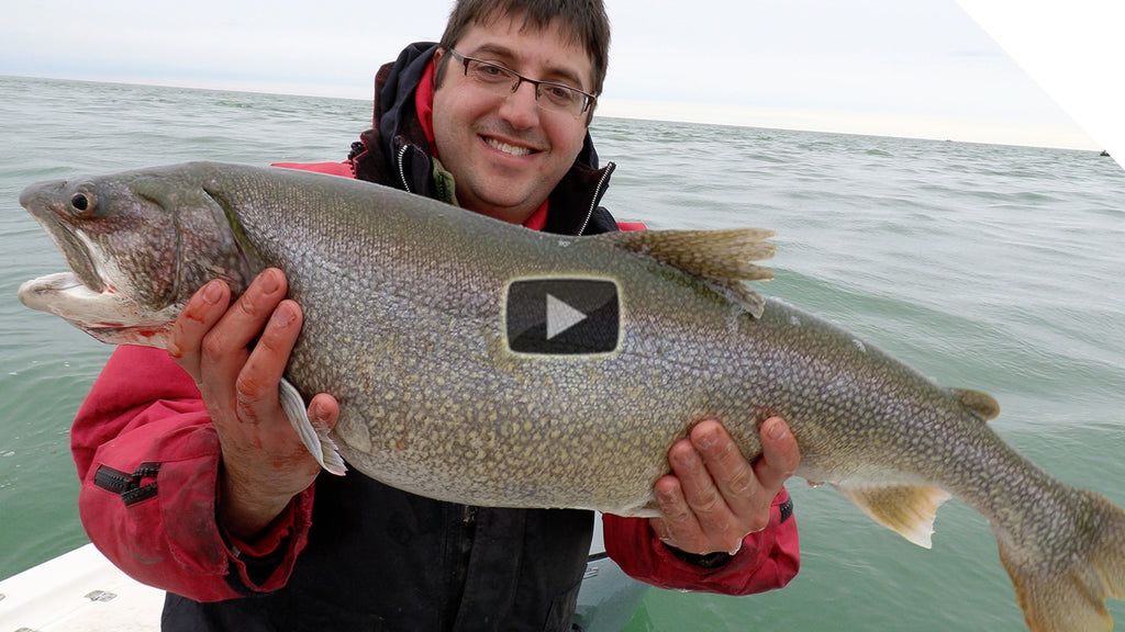 Jigging in Lake Trout with new Skoolie Minnows!