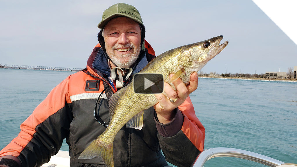 Winter jigging for walleye with the jig that flexes!