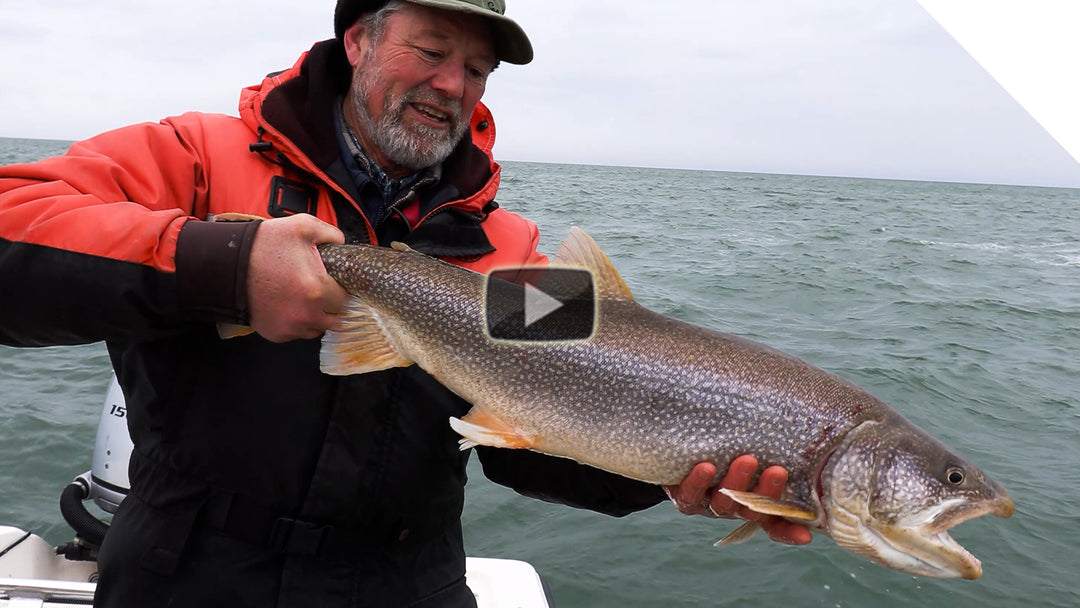 Jigging for lake Trout using the Stingnose Peanut Bunker