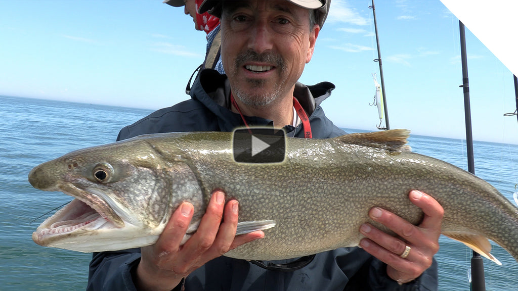 Jigging for lake trout in strong currents