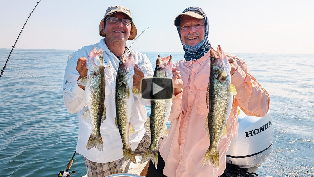 Trolling for Walleye - Lake Erie action