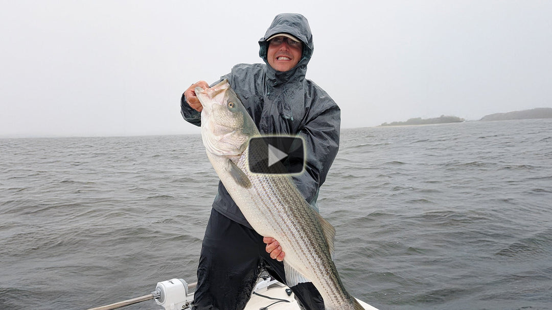 Rough water! Striper fishing - top water action