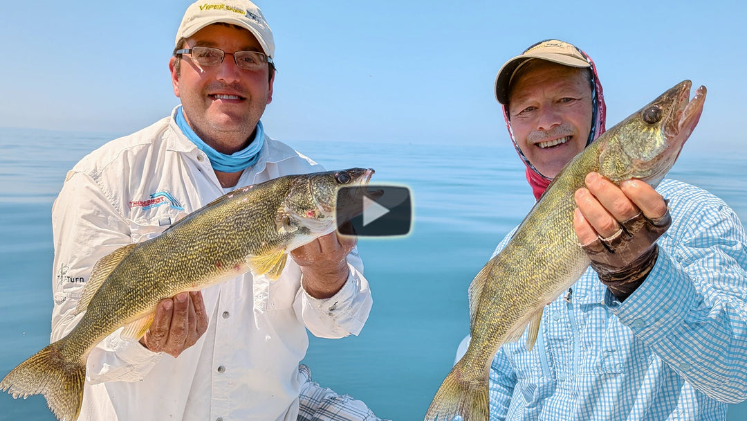 Flash, Flutter, and Bait for Walleye - Viper Spoon bite is on
