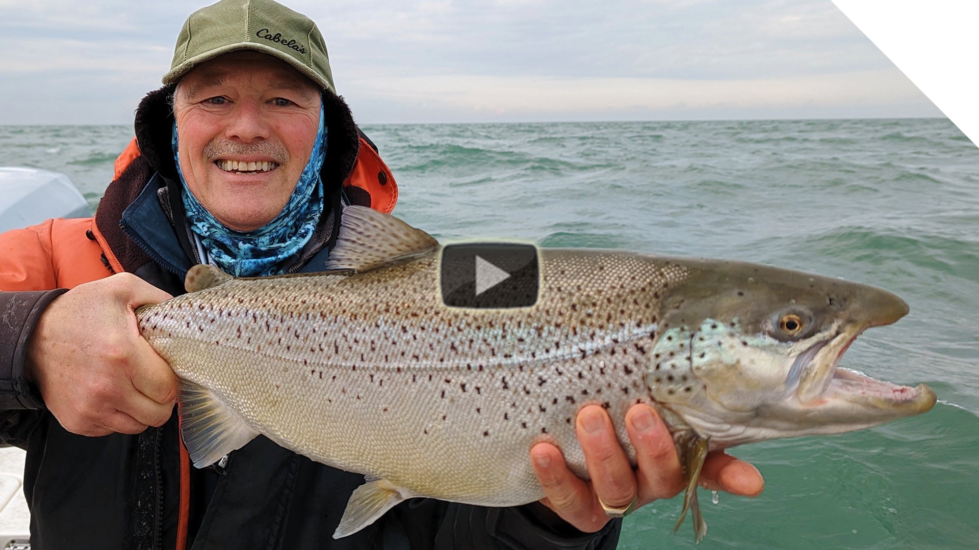 Flatline trolling - big brown trout and big lake trout