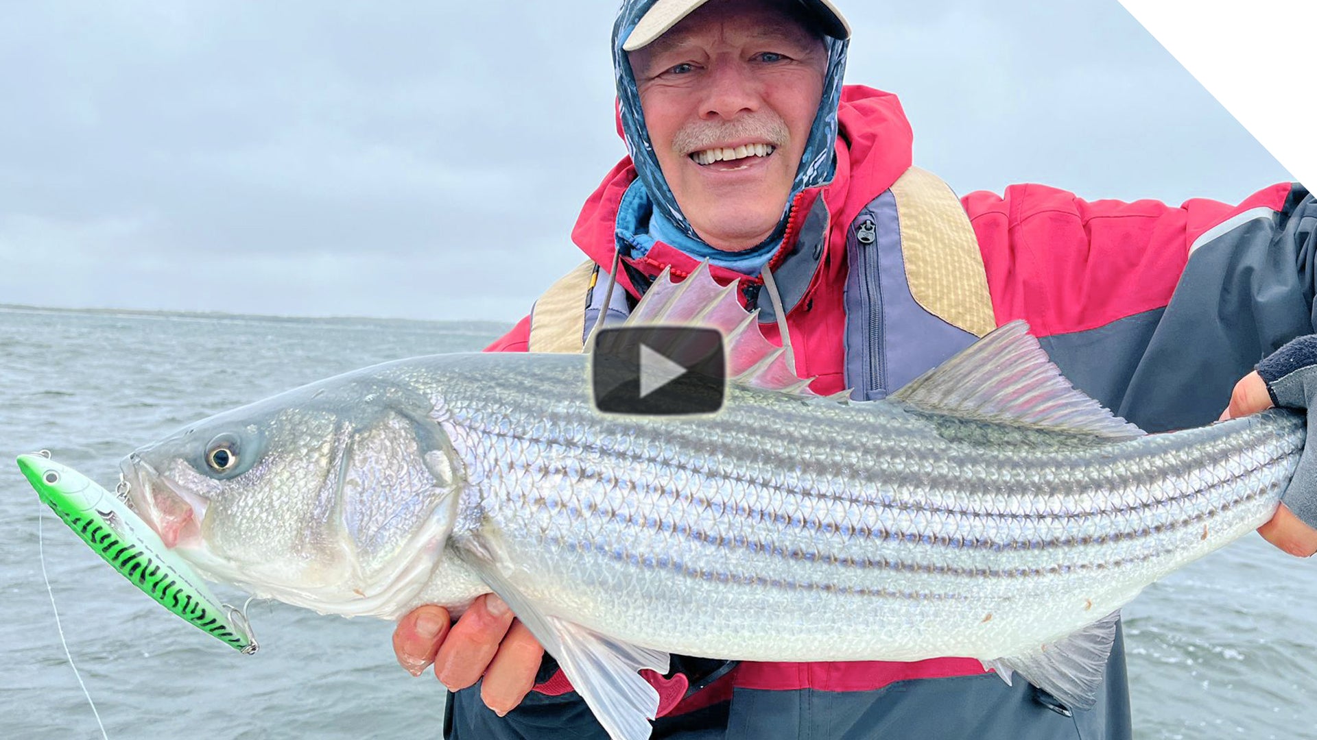 Topwater Striper Fishing - exciting triple header!!