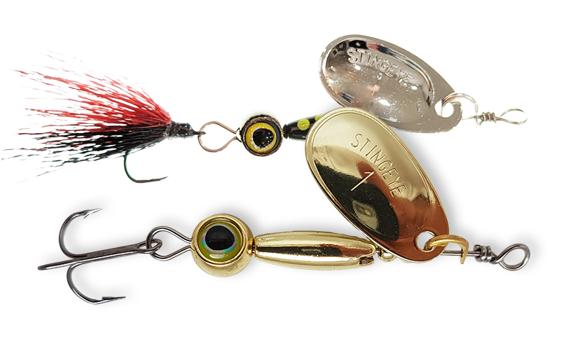 Thundermist Lure EyeNo.4-G-BY-BLK 0.125 oz No.4 Stingeye Spinner Fishing Lure, Silver & Black
