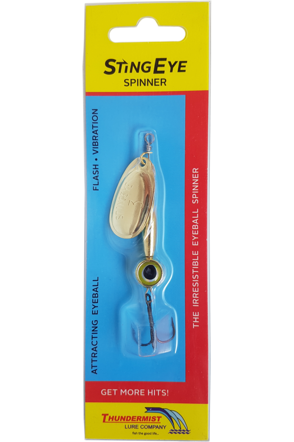 eyes fishing lures STINGEYE Spinner 6 (Magnum) / Gold/Gold / Treble Hook