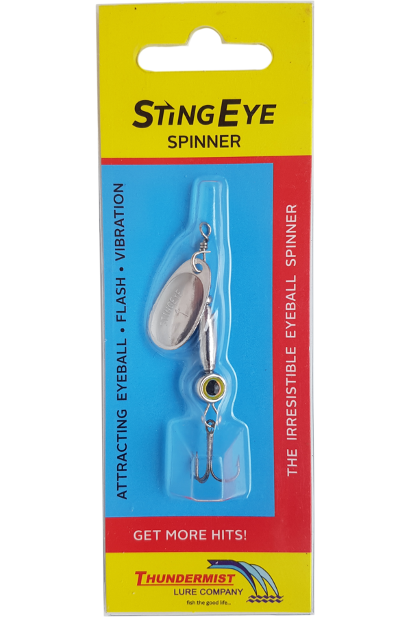 Thundermist Lure Company Eye#4-S-S-SIL Stingeye Spinner Fishing Lure, Silver