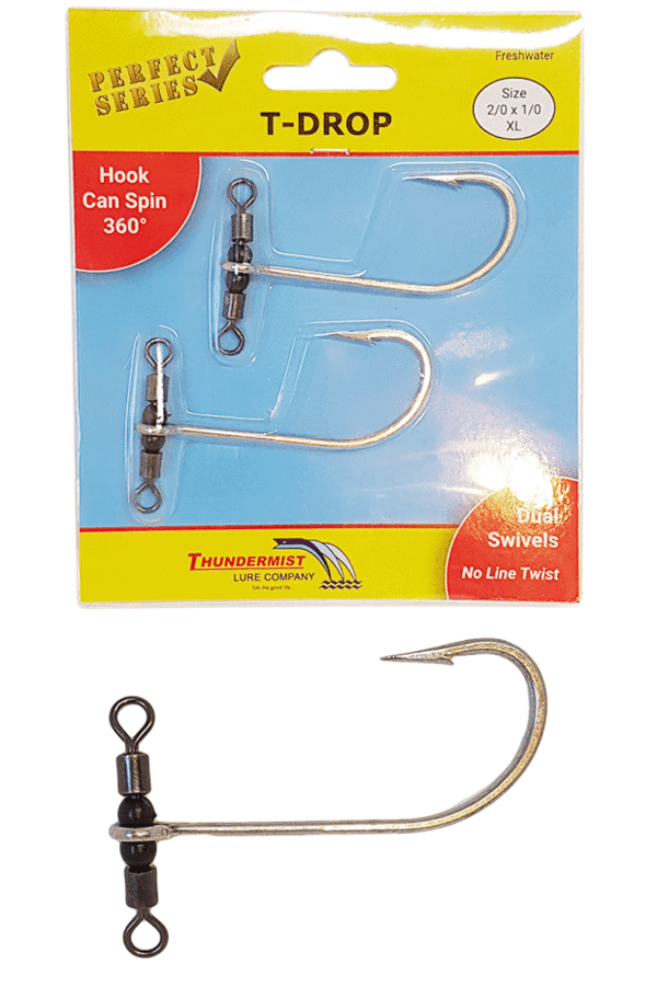 drop shot for lure fishing T-Drop 2/0x1/0 (X-Large)