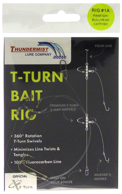 Thundermist Lures Tbr-1A T-Turn Bait Rigs, Crappie, Panfish & Bullhead - Size 1A Multicolor